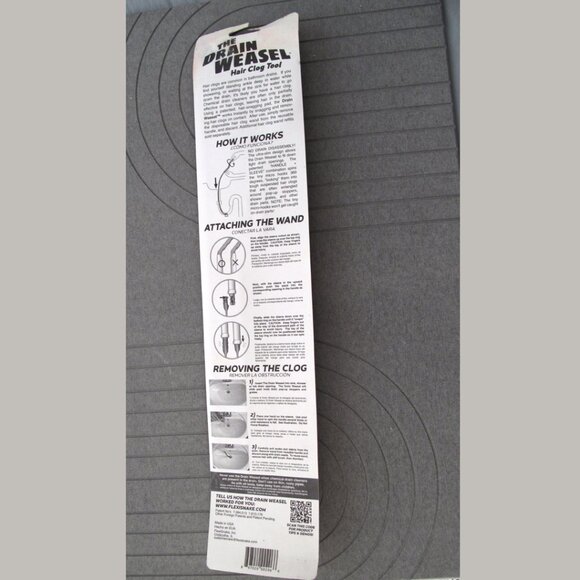 FlexiSnake Drain Weasel Drain Hair Clog Remover Tool Handle 2 18" Wands Refills - Picture 6 of 7